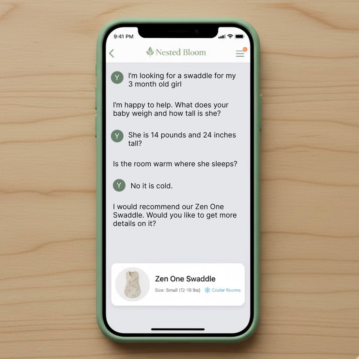 AI shopping assistant helping customer find the perfect product with personalized recommendations